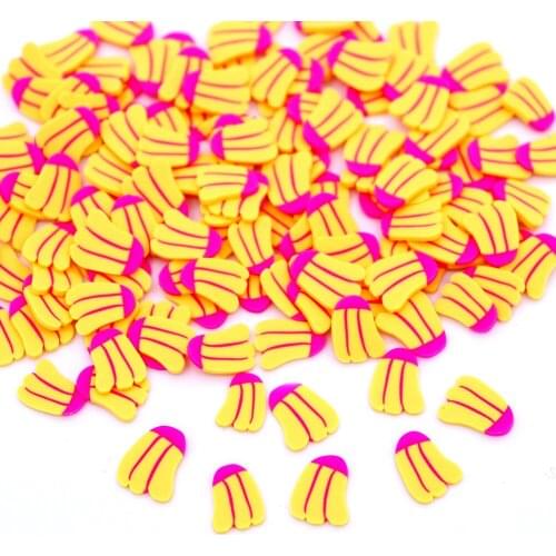 10g/Lot Banana Slices Sprinkles For Slime Supplies Toy Polymer Clay Charms Accessories Addition For Fluffy Clear Slime