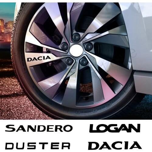 4PCS Car Wheel Rim Sticker For Dacia Duster Logan Sandero Lodgy MCV 2 Dokker Stepway car Accessories