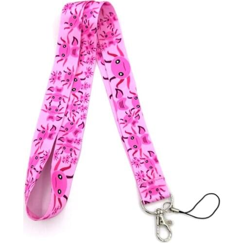 Axolotl Dragon Cartoon Neck Strap Lanyard For Keys ID Card Gym Mobile Phone Straps USB Badge Holder Hang Rope Keycord Lanyards