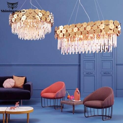French Luxury Crystal Chandelier Lighting Modern Gold Gorgeous Indoor Hanging Lamp Living Room Hotel Decoration Lighting Lustre