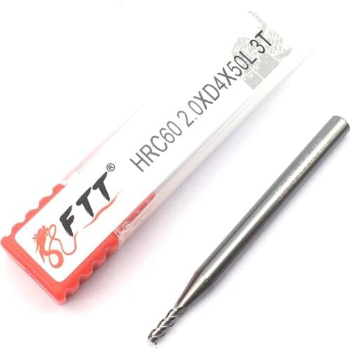 1PC Mill Aluminium 2.0XD4X50L Extra Long HRC60 3Flute Mill End Tungsten Carbide Milling Cutter Endmills Tool CNC Lathe Cutter