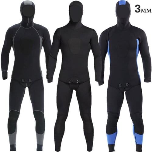 Split Type Wetsuit Men Full Body Diving Suits Surfers Divers Windsurfers Canoeists Scuba Diving Snorkeling 3mm Neoprene Wet Suit