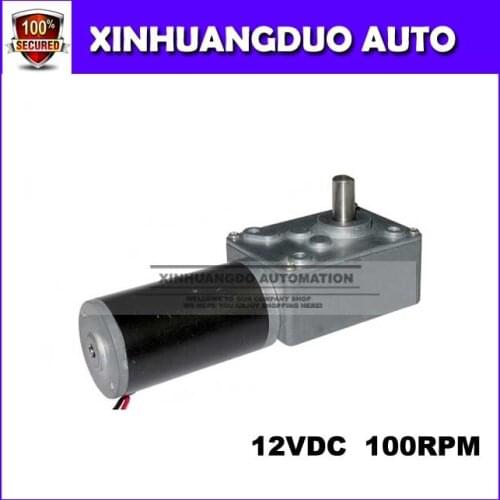 DC gear motor 12V/ 100rpm High-torque dc electric worm gear motor with gearbox gear reducer DC motor