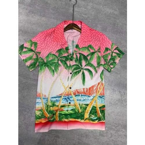 IK0452 Fashion Mens Shirts 2021 Runway Luxury famous Brand European Design party style Mens Clothing