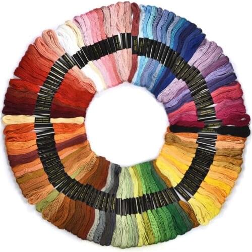 100 Colors Cross Stitch Threads Cotton Sewing Skeins Embroidery Thread Floss Skein Kit DIY Sewing Tools Craft Accessories