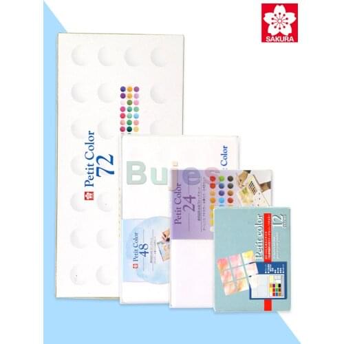 Japanese SAKURA Artist Solid Watercolor Paint,Terrence 24 36 48Color Art Professional Gouache Paint Set for Painting and Drawing