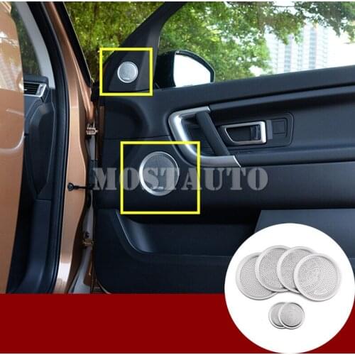 For Land Rover Discovery Sport Metal Car Door Speaker Cover Trim 2015-2018 6pcs Car Accessories Interior Car Decor Car Trim