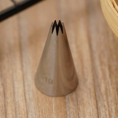#19 Icing Nozzle Piping Tip Stainless Steel Cake Decorating Tips Icing Piping Pastry Tip Tools Bakeware Small Size