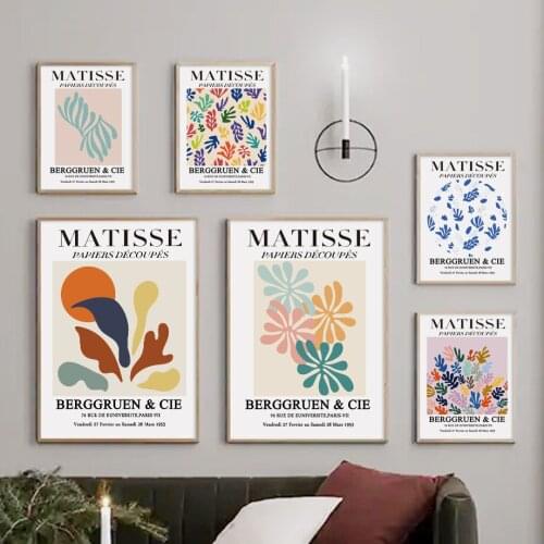 Picasso Matisse Abstract Leaf Coral Sun Wall Art Canvas Painting Nordic Posters And Prints Room Decor Wall Pictures For Living