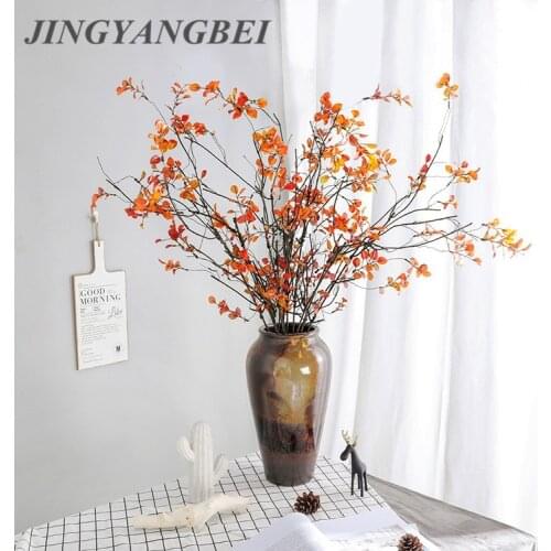 Feel Real Touch Withered Artificial Plants Branches Fake Flowers Branches Vines Wedding Ceilings Plastic Flowers Autumn Leaves