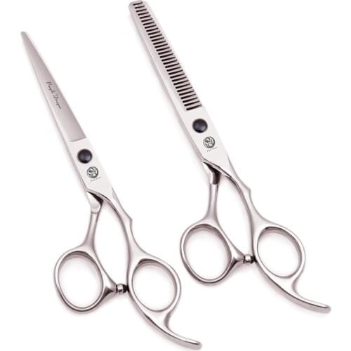 Hair Cutting Scissors 6.0" Barber Thinning Scissors Japanese Steel Purple Dragon Hairdressing Scissors Professional Salon 1006