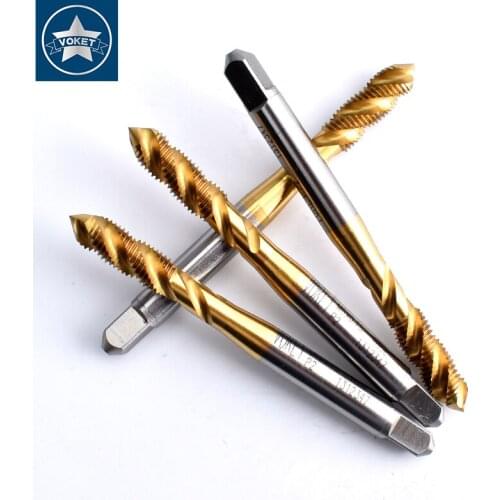 HSSE With TIN Fine Thread Spiral Fluted tap M3 M3.5 M4 M4.5 M5 M5.5 M6 M7 M8 M9 X0.5 X0.75 Metric Machine Screw Thread taps
