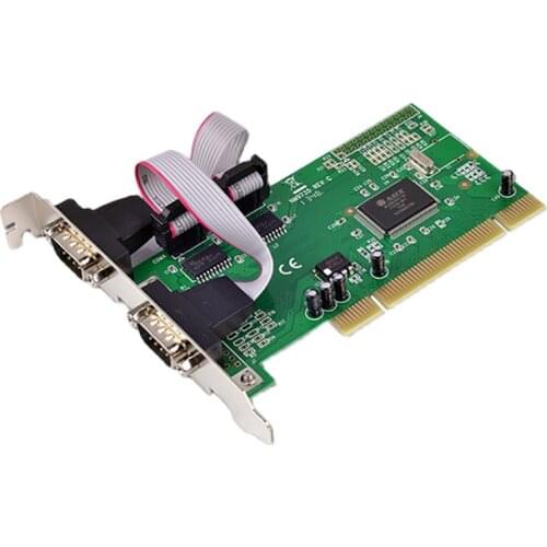 PCI To Serial Card 2 Port 9-pin COM Port RS232 Desktop Transfer Expansion Adapter Card RS-232 Dual Ports MCS9835 Chip Converter