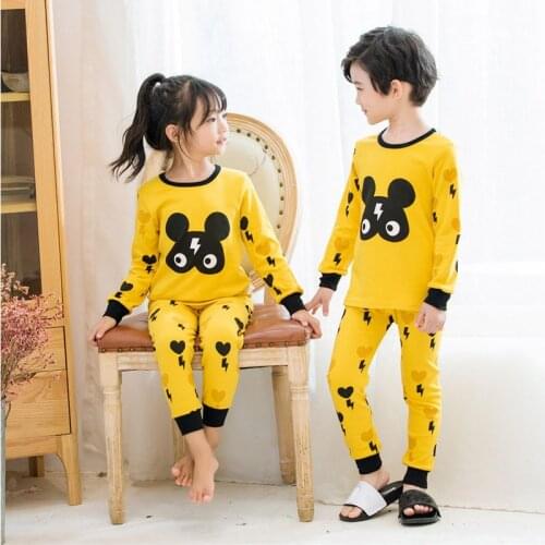 Boys Baby Pajamas New Full Sleeve Children Clothing Sleepwear Cotton Pyjamas Sets For Kids 4 6 8 10 12 Years Boys Girls Clothes