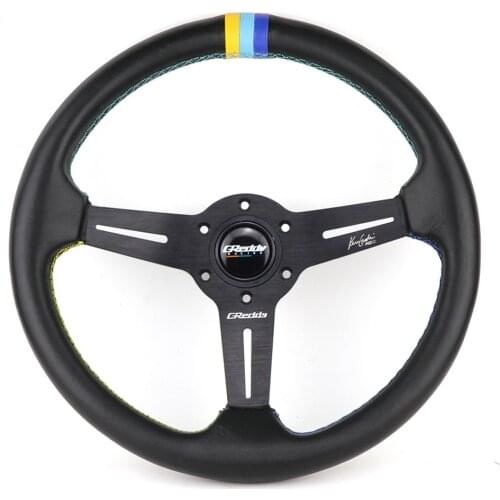 With 3 Color Stitching japan GPP 14inch Leather Steering Wheels