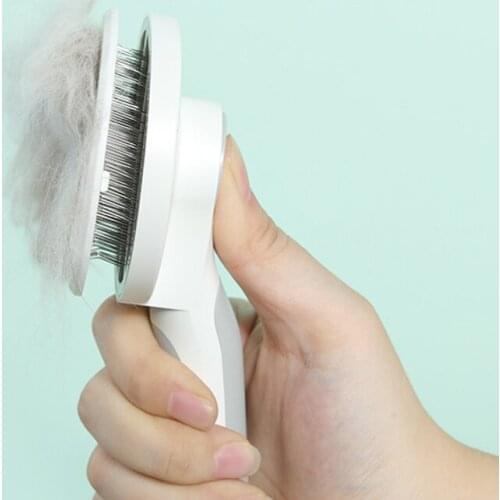 Self Cleaning Slicker Brush for Dog and Cat Removes Undercoat Tangled Hair Massages Particle Pet Comb Improves Circulation