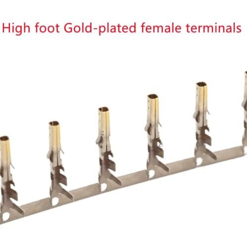 300PC/1ot 4.2MM Terminals Female Needle For 5557 Connector 4P 6P 8P 24P Male Shell / High Or Low Foot / Tinned Or Gold-Plated