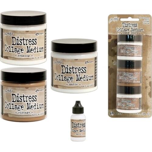 Tim Holtz Collage Medium collage medium glue acrylic paint retro matte crack ranger
