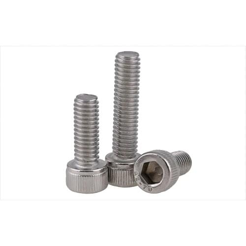 DIN912 304 stainless steel screws hex socket screws reverse thread left teeth M6 M8 M10 M12 screws twill cylindrical head bolts