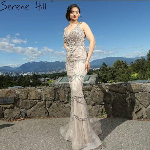 Purple V-Neck Mermaid Sexy Evening Dresses Long 2020 Sleeveless Shawl Yarn Feathers Formal Dress Serene Hill BLA70567