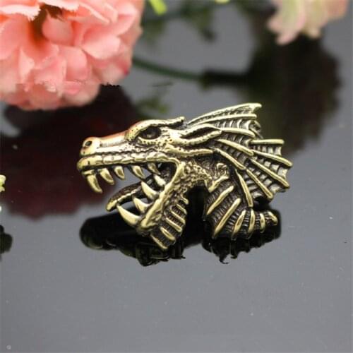 1PC Brass Dragon Screw Buckle Bead Leather Belt Bracelet Strap DIY Decorative Pendant Accessories Leather Bag Wallet Pendant