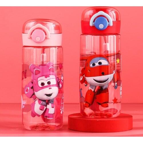 1PCS Cartoon Kids water bottle Lovely Baby feeding cup summer Plastic cup Outdoor Travel Sport bottle for children gift