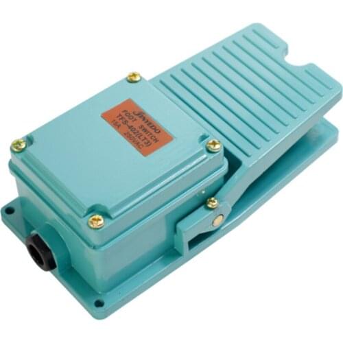1PCS TFS-402 AC 250V 15A 1NO 1NC Momentary Treadle Pedal Foot Switch Cable Gland