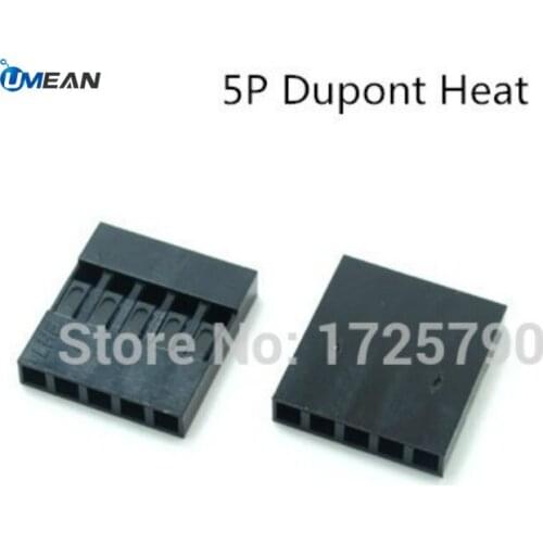 100pcs 5P Pin Header Jumper Wire Cover Dupont Connector Insulating plastic shell Head Plug Housing 2.54mm Pitch