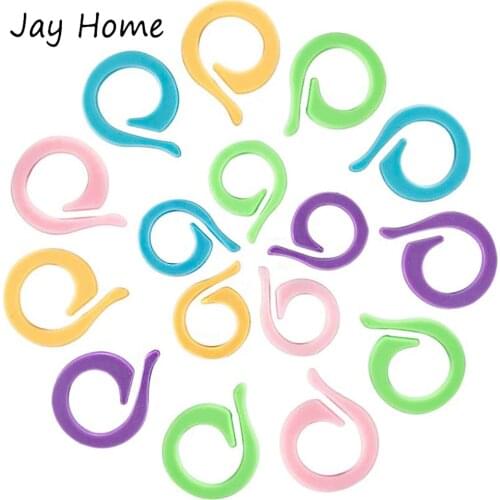 100Pcs Knitting Stitching Marking Rings Weaving Knitting Plastic Crochet Locking Markers Clips DIY Crafts Sewing Accessories