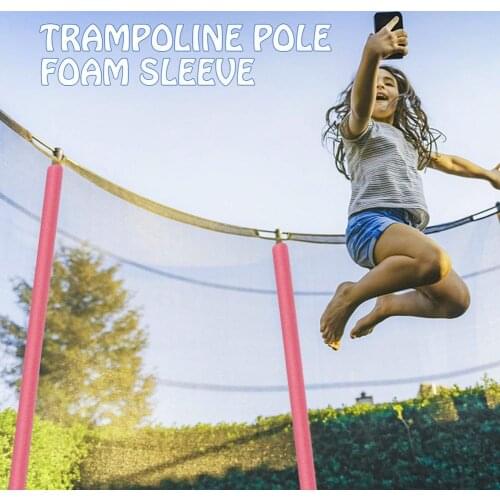 12pcs Trampoline Pole Foam Sleeves Cover Blue Foam Padding Long Foam Cover For Trampoline Pole Sponge Tube Empty Round Pipe