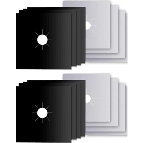 16Pcs Gas Hob Range Protectors Stovetop Burner Protector Liner Cover Cleaners Cooker Covers Reusable Gas Stove Mats