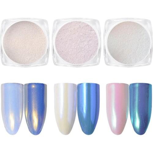 2g Nail Mirror Glitter Powder Metallic Colorful Dust Metal Effect Nail Glitter Gold Nail Art UV Gel Polish Chrome Flakes Dust
