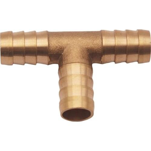 3-Way 5/8'' (16 MM) Tee Brass Hose Fitting Intersection/Split Brass Water/Fuel/Air