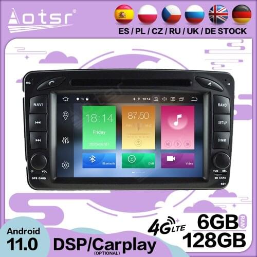 6+128G Carplay Android 11 For Mercedes Benz W203 W209 W463 Car Multimedia GPS Video Player Radio Receiver Audio Stereo Head Unit