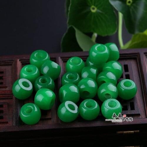 Natural agate green jade beads real green jade bracelets for DIY beads jade gift genuine gemstone bracelet 10pcs/lot