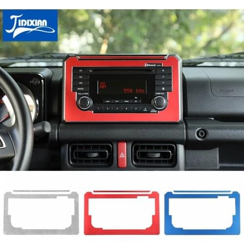 MOPAI Aluminium alloy Car Interior CD Screen Decoration Cover Frame Stickers Accessories for Suzuki Jimny 2019