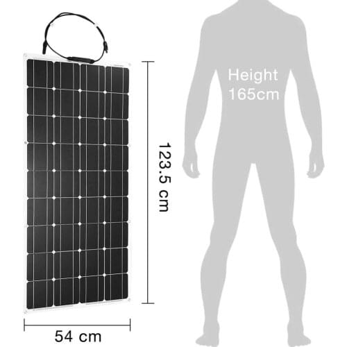 Dokio 18V 100W Flexible Solar Panels China Waterproof Solar Panels 12V Charger Solar Cell Sets For Home/Car/Camping/Boat panel