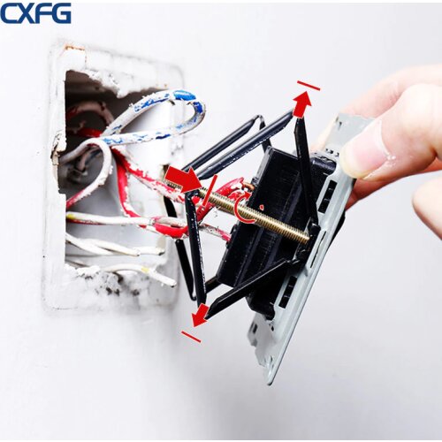 CXFG Bottom Box Repairer 86 * 86 mm Wall-Mounted Repair Cassette Repairer Bracket Electrician Accessories Box Support Rod