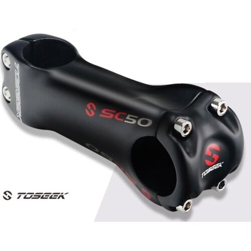TOSEEK Black Matte Bike Carbon Stem ±6° 17° Super light MTB Road Bike Carbon handlebar Stem parts Bicycle steering column 31.8mm