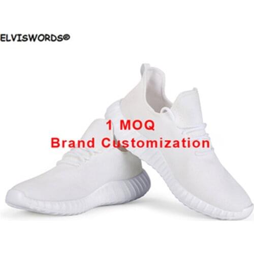 ELVISWORDS Custom Image/Logo/Letter/Name/Text Women‘s Sneakers Flats Spring Summer Knit Lightweight Comfort Ladies Shoes Woman