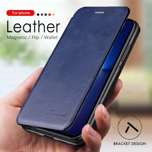 Magnetic Leather Case For iPhone 11 Pro XS Max XR Luxury Wallet Flip Card Holder Stand Phone Bags Cover For iphone 7 8 6 Plus