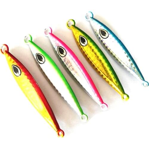 5PCS Ocean Boat Rock Beach Fishing Deep sea Stripe Slowjig Metal Jigging Jigbait Spoon Lure spoon baits 10g 14g 20g 30g