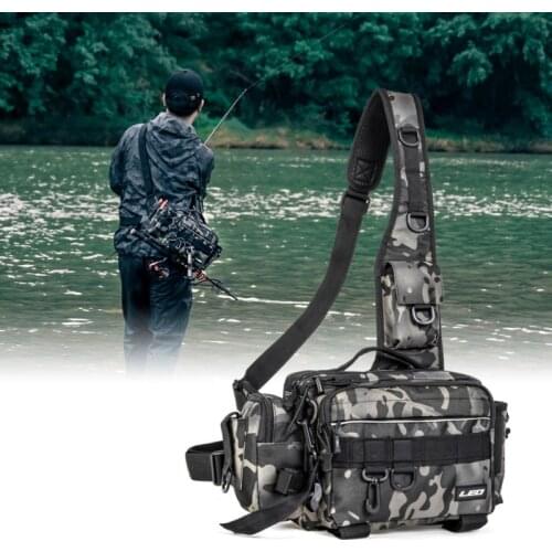 Multifunctional Fishing Gear Storage Bag Single Shoulder Span Bag Fishing Waist Bag Single Shoulder Fishing Bag Backpack
