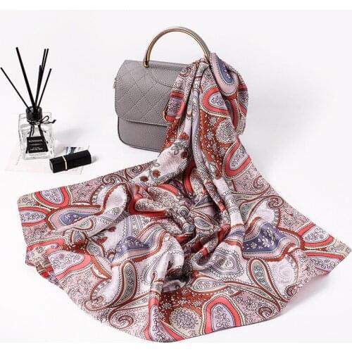 Yishine Fashion New Silk Scarf 70x70cm Folk-custom Floral Printed Women Shawl Satin Small Squares Head Bag Decorative Scarves