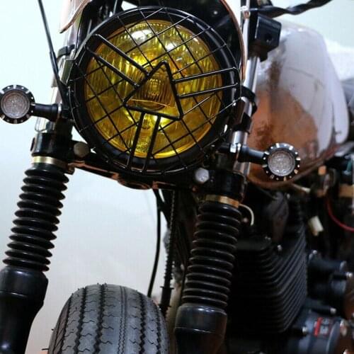Motorcycle Universal Vintage Headlight Protector Retro Grill Light Lamp Cover for Harley Ducati Chopper Cafe Racer