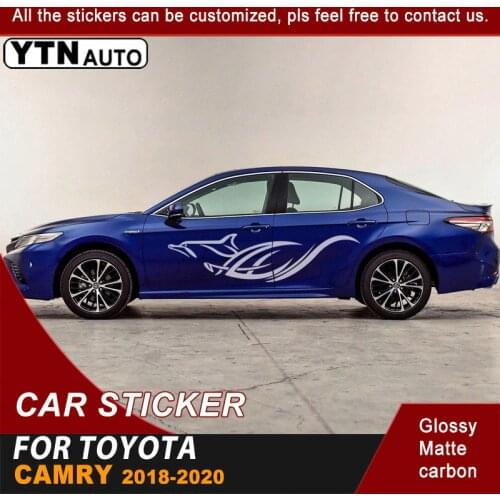 For Toyota Camry 2018 2019 2020 Car Decal Side Door Fox Styling Graphic Vinyl Cool Car Sticker Accessories For ALL CAR MODLES