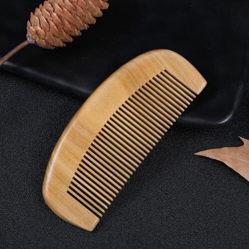 Natural peach Wood Comb Close Teeth Anti-static Head Massage hair care Wooden Hair Brushes LX8612