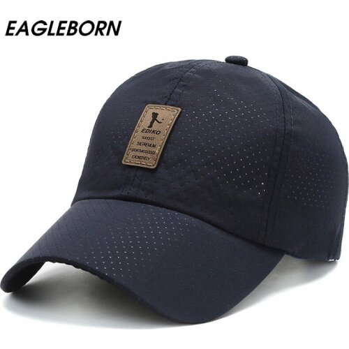 New Golf Black White Baseball Cap Thin Shade Mesh Cap Summer Dad Hat Middle Aged Casual Hat Light Sports Snapback Baseball Hat