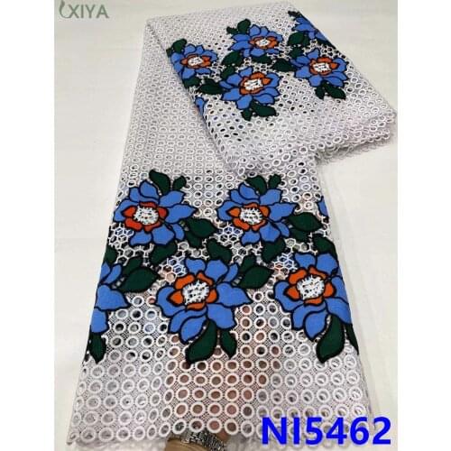 Newest Arrival African Milk Silk Lace High Quality Flower Pattern Nigerian Mesh Lace Fabric for Woman Dress Sewing NI5462