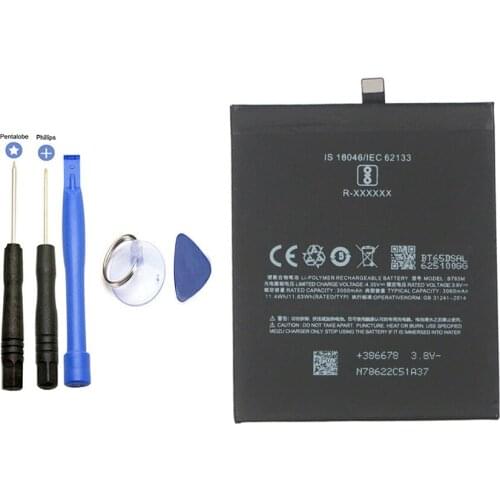 New BT65 BT65M Li-ion Battery ForMEIZU MX6 3060mah Mobile Phone replacement Battery with Repair Tools